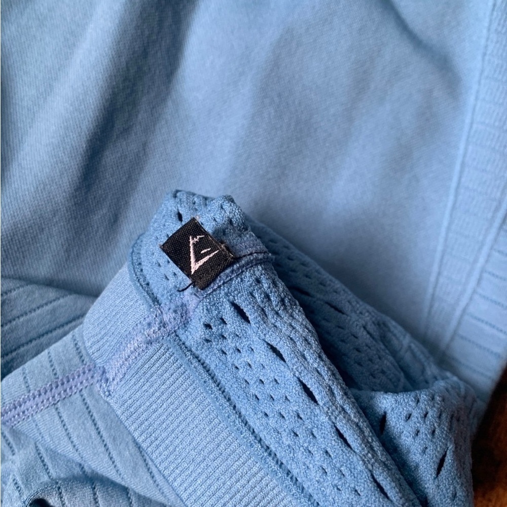 Gymshark Blue Energy Seamless Cropped Legging High Rise Contour Size S - Picture 2 of 7